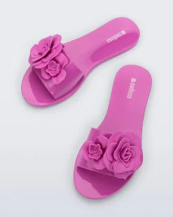 Slides*Melissa Babe Petals Pink