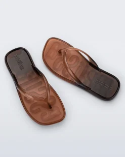 Flip Flops*Melissa Beachwear Brown/Black