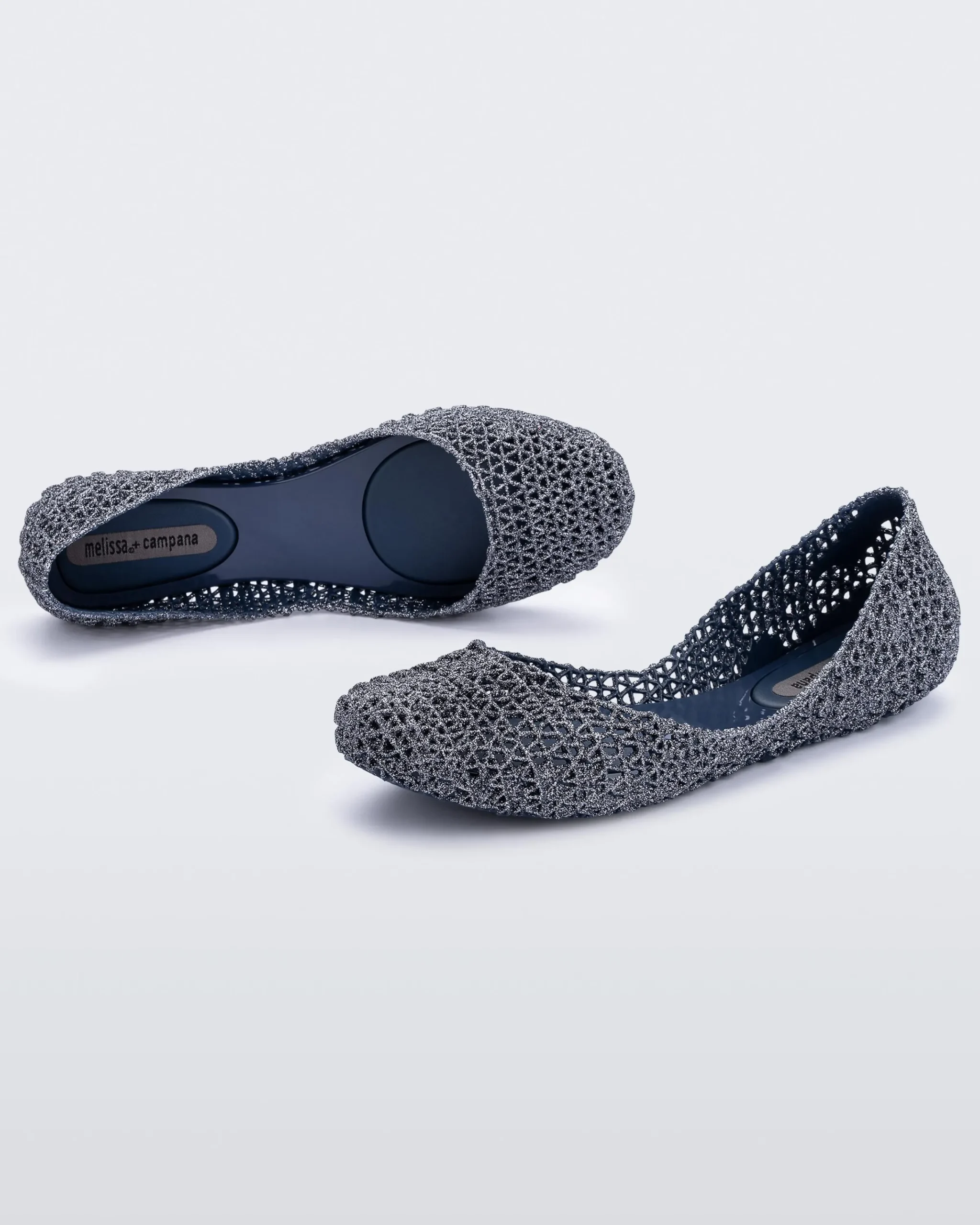 Ballet Flats*Melissa Campana Blue/Glitter