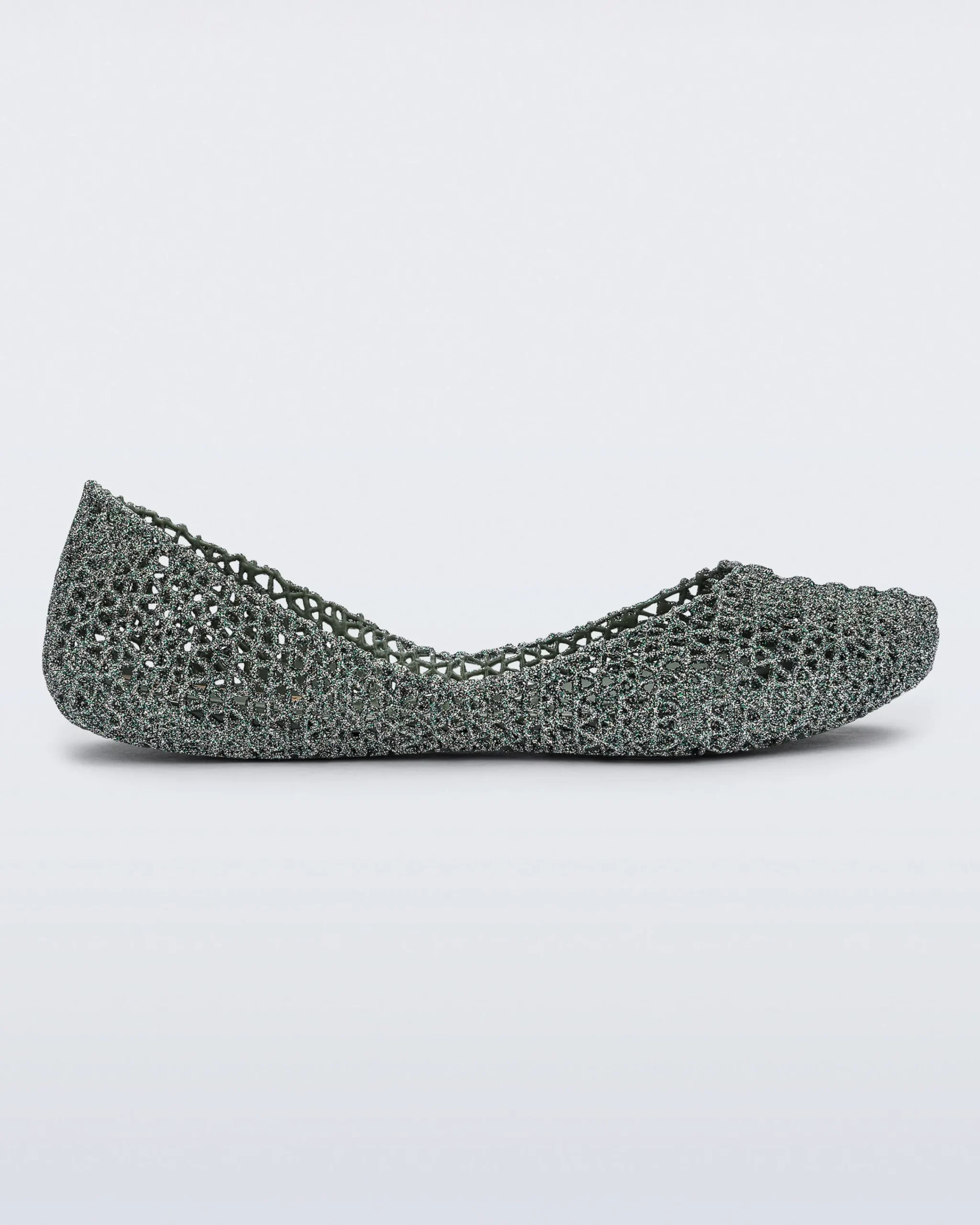 Ballet Flats*Melissa Campana Glitter Green