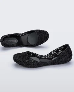Ballet Flats*Melissa Campana Black Glitter