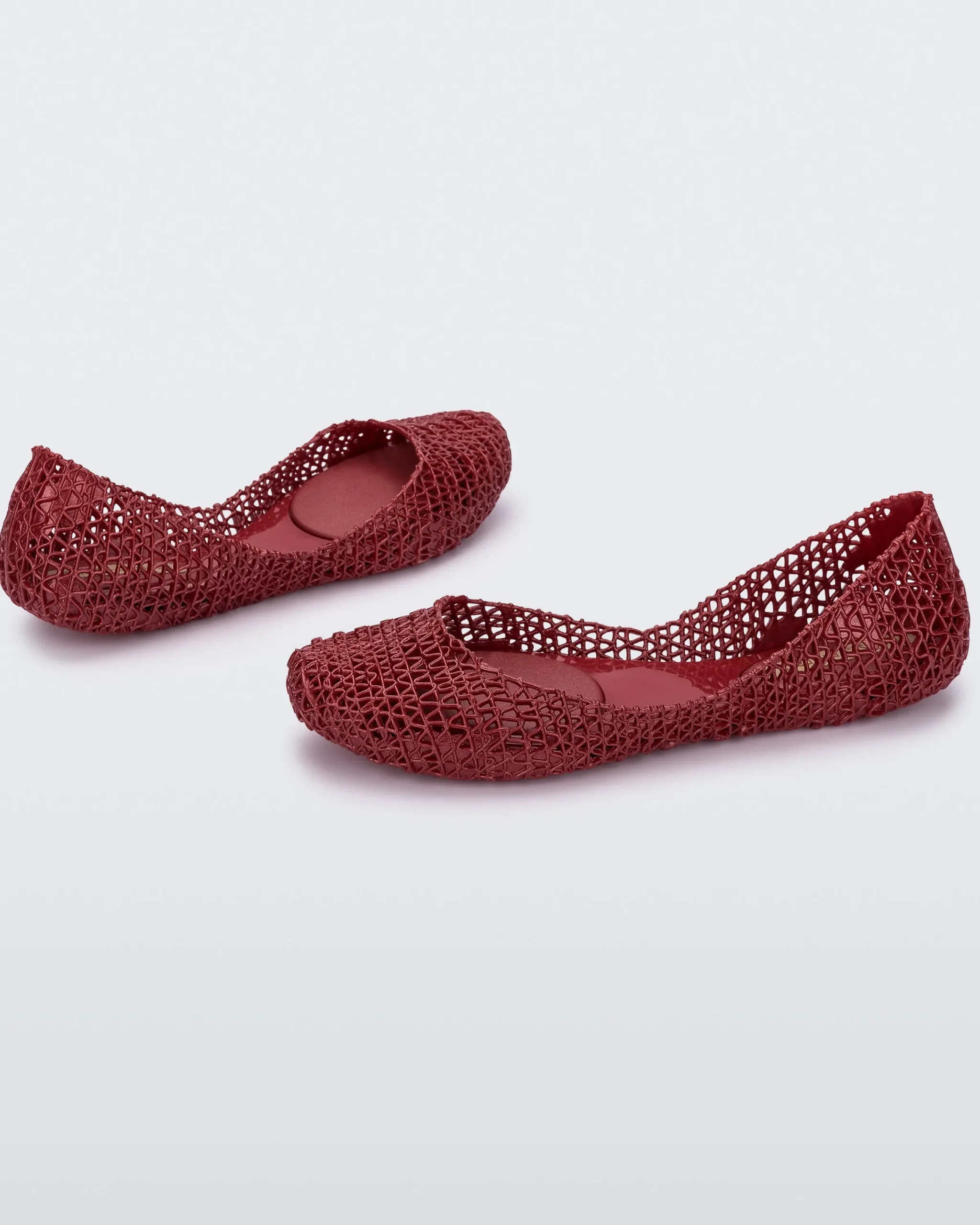 Ballet Flats*Melissa Campana Metallic Red