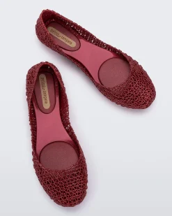 Ballet Flats*Melissa Campana Metallic Red