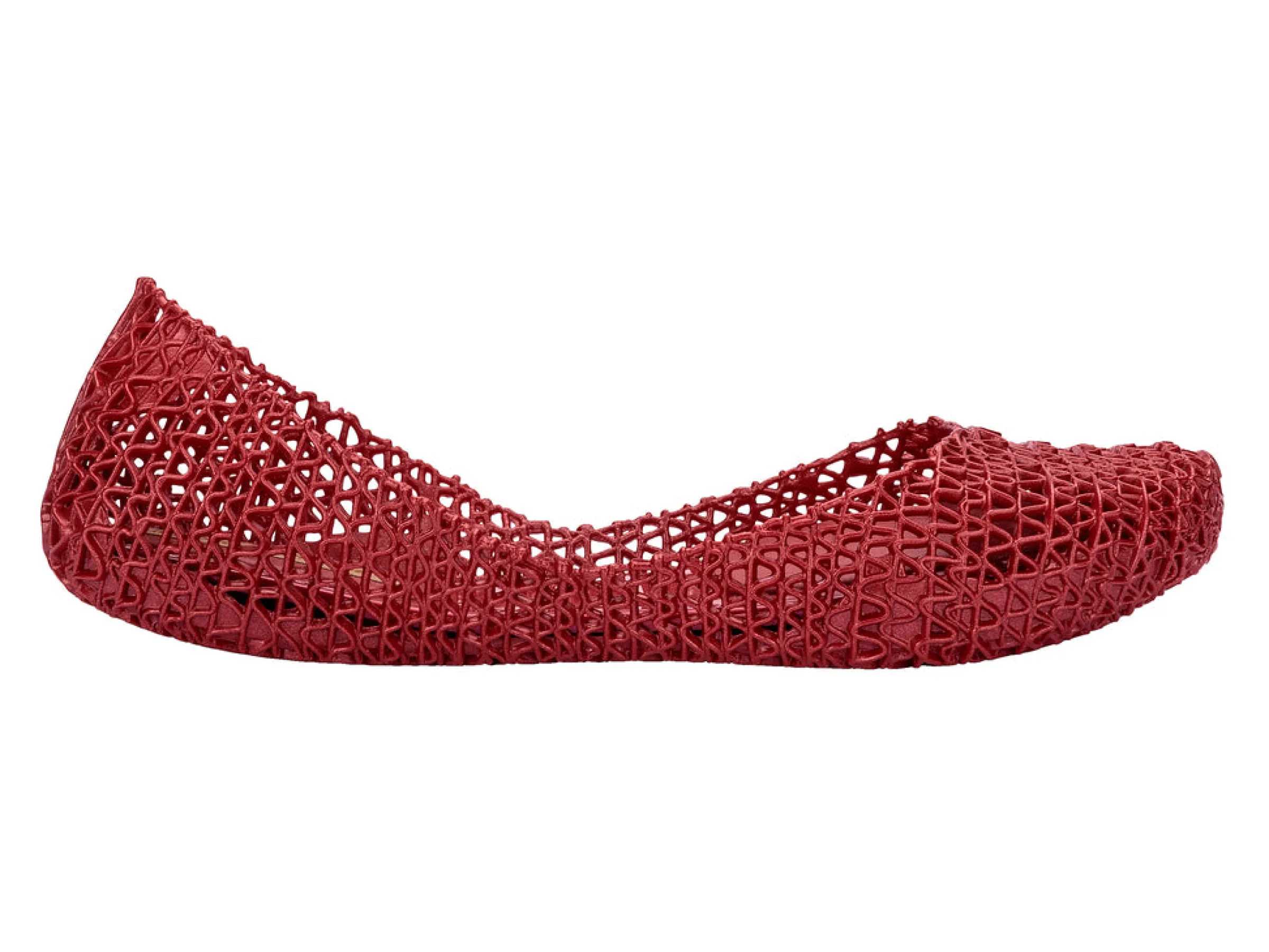 Ballet Flats*Melissa Campana Metallic Red