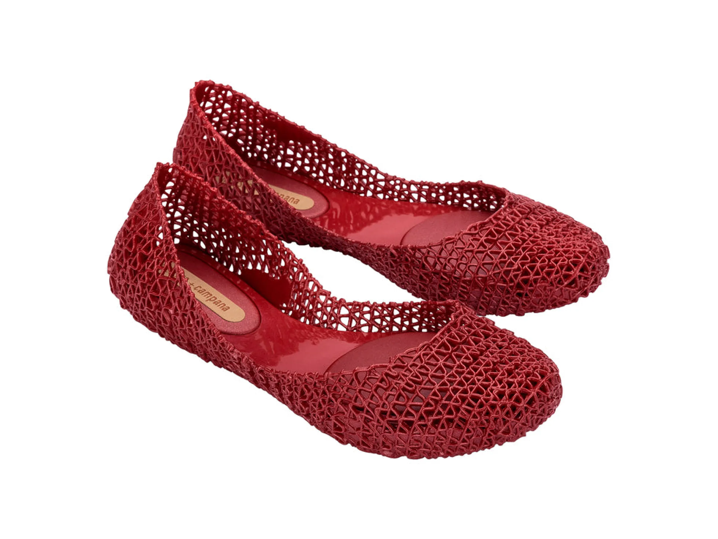 Ballet Flats*Melissa Campana Metallic Red