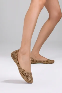 Ballet Flats*Melissa Campana Metallic Gold