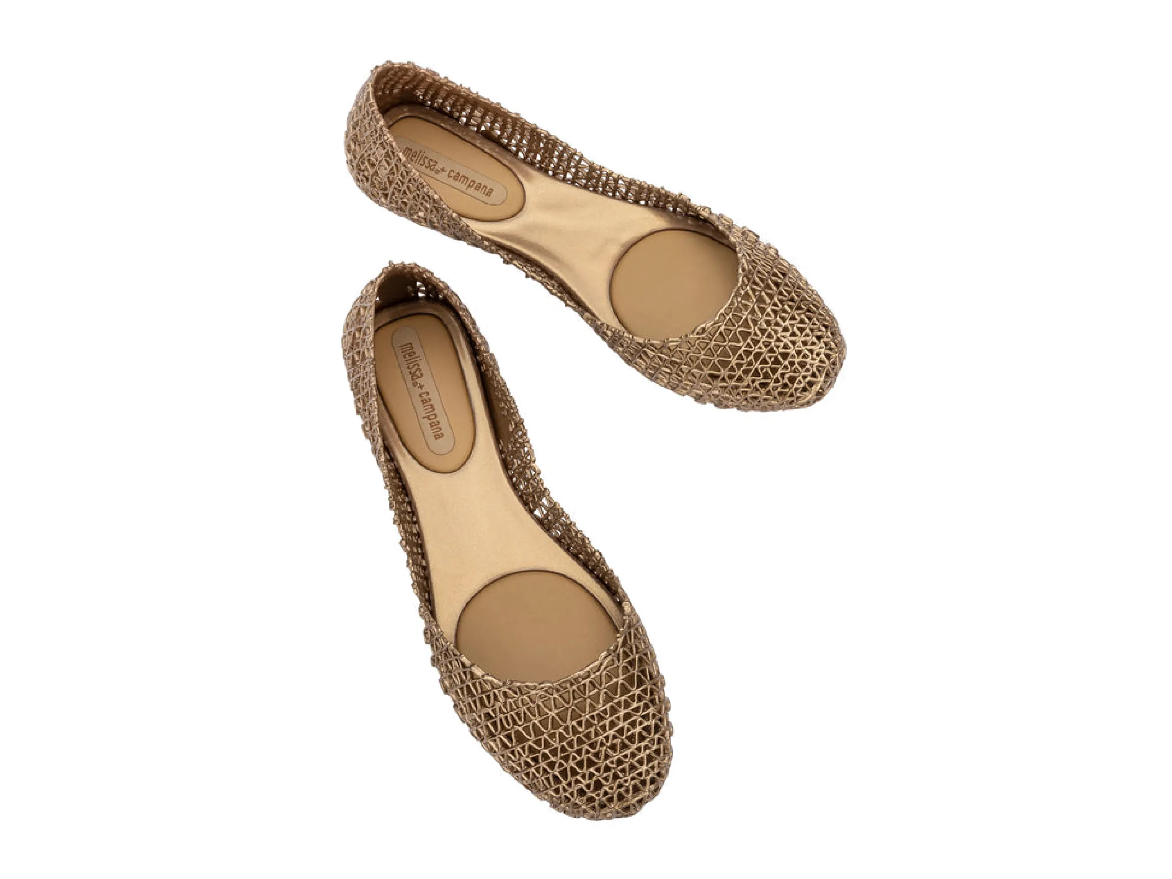 Ballet Flats*Melissa Campana Metallic Gold