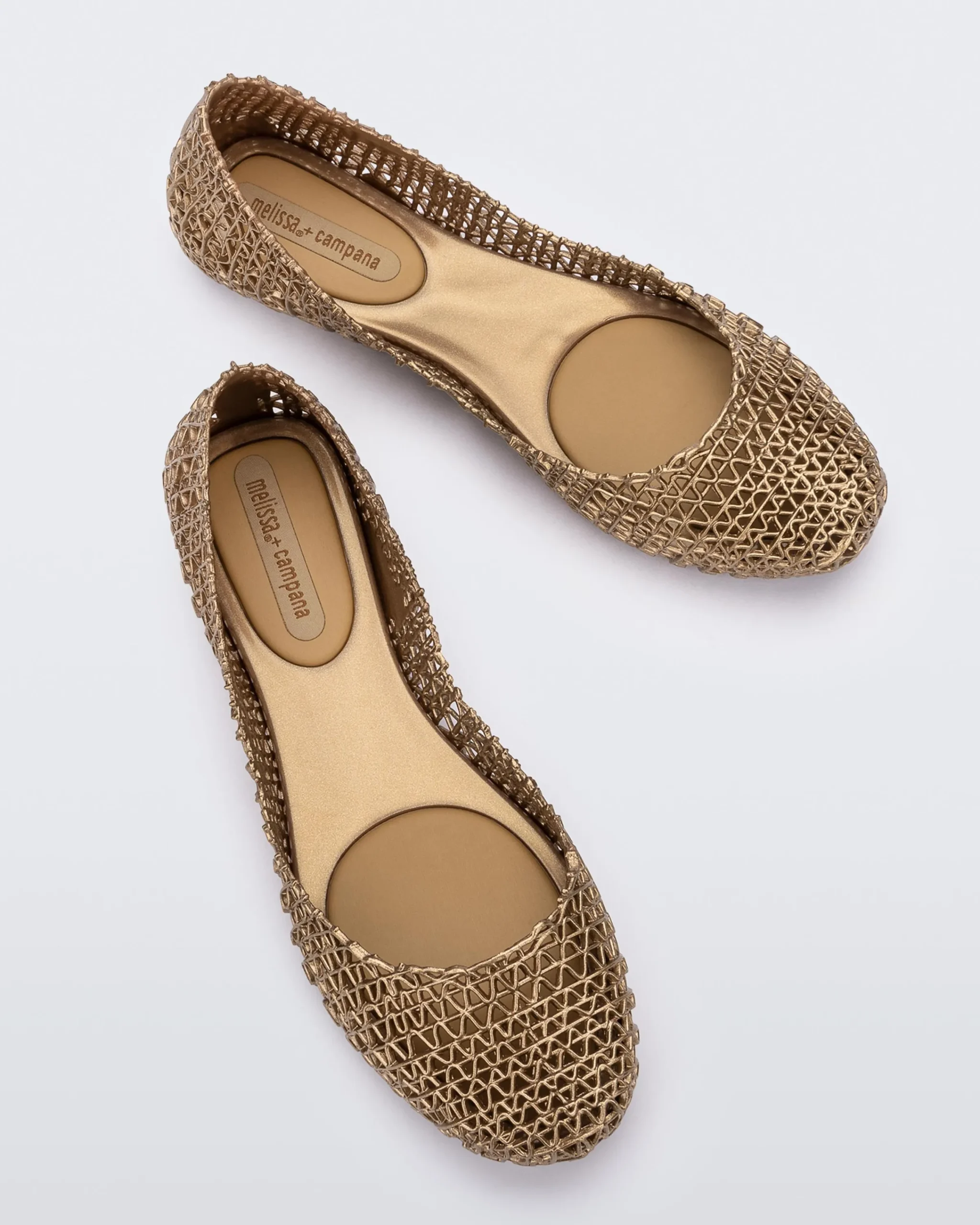 Ballet Flats*Melissa Campana Metallic Gold