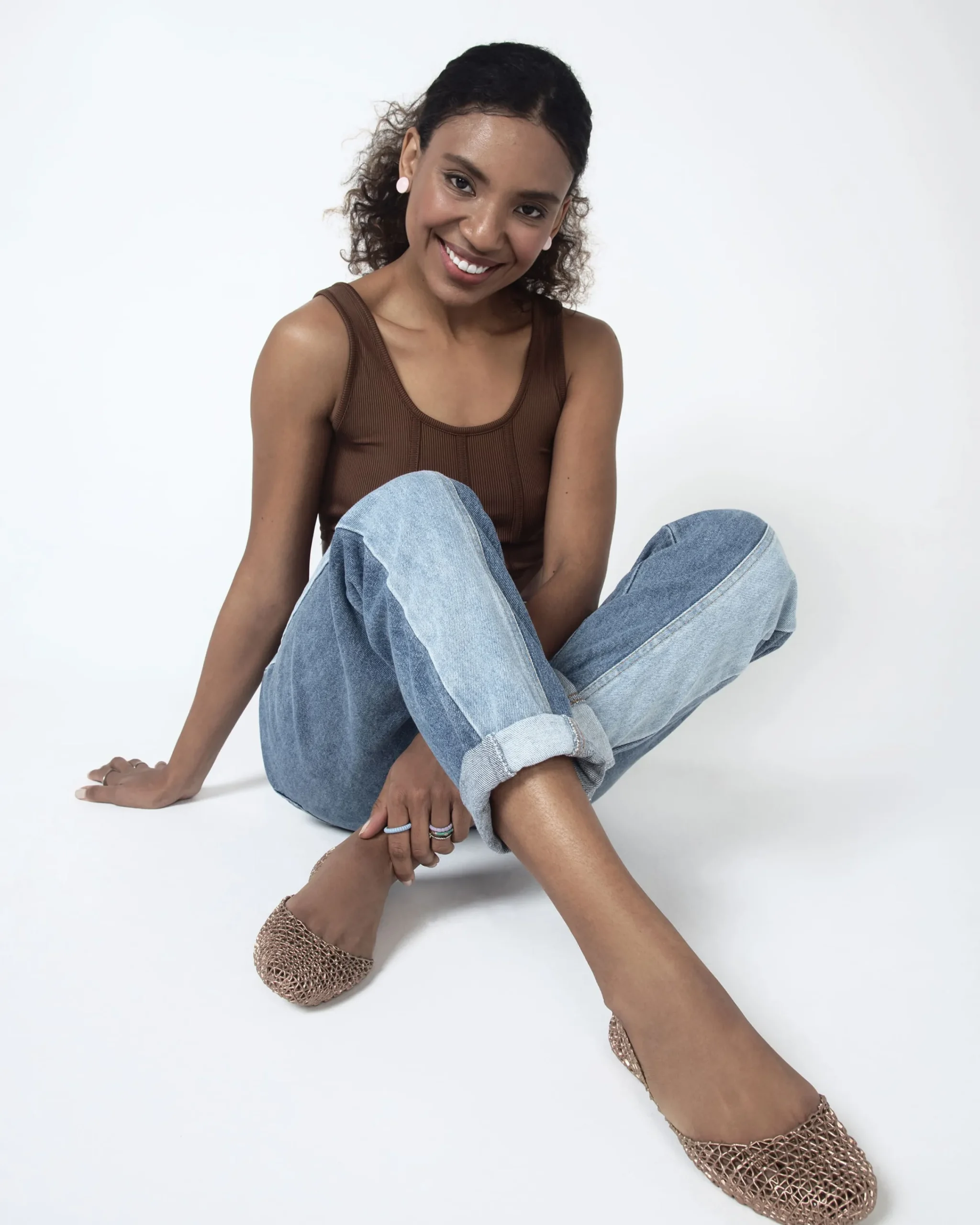 Ballet Flats*Melissa Campana Metallic Gold