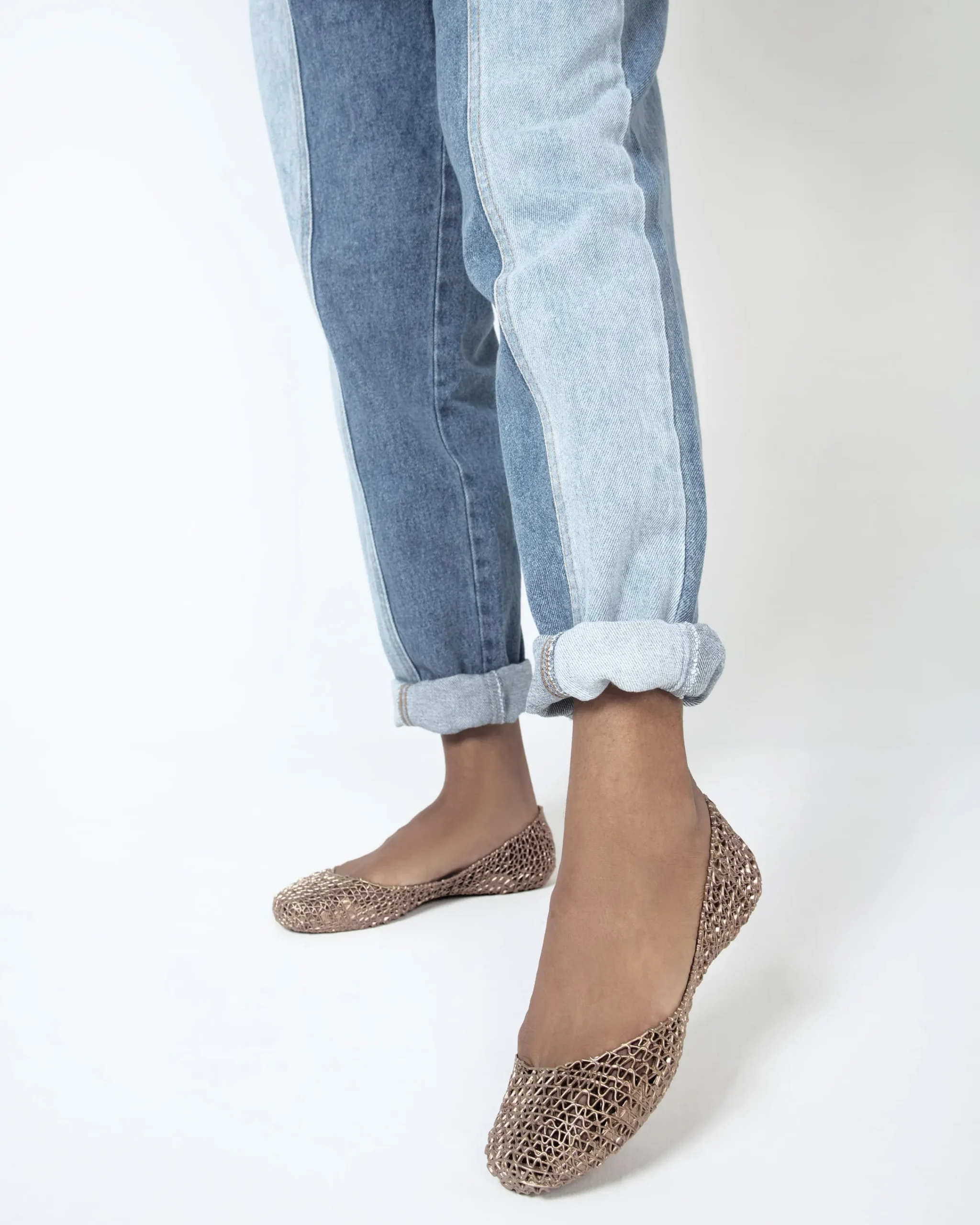 Ballet Flats*Melissa Campana Metallic Gold