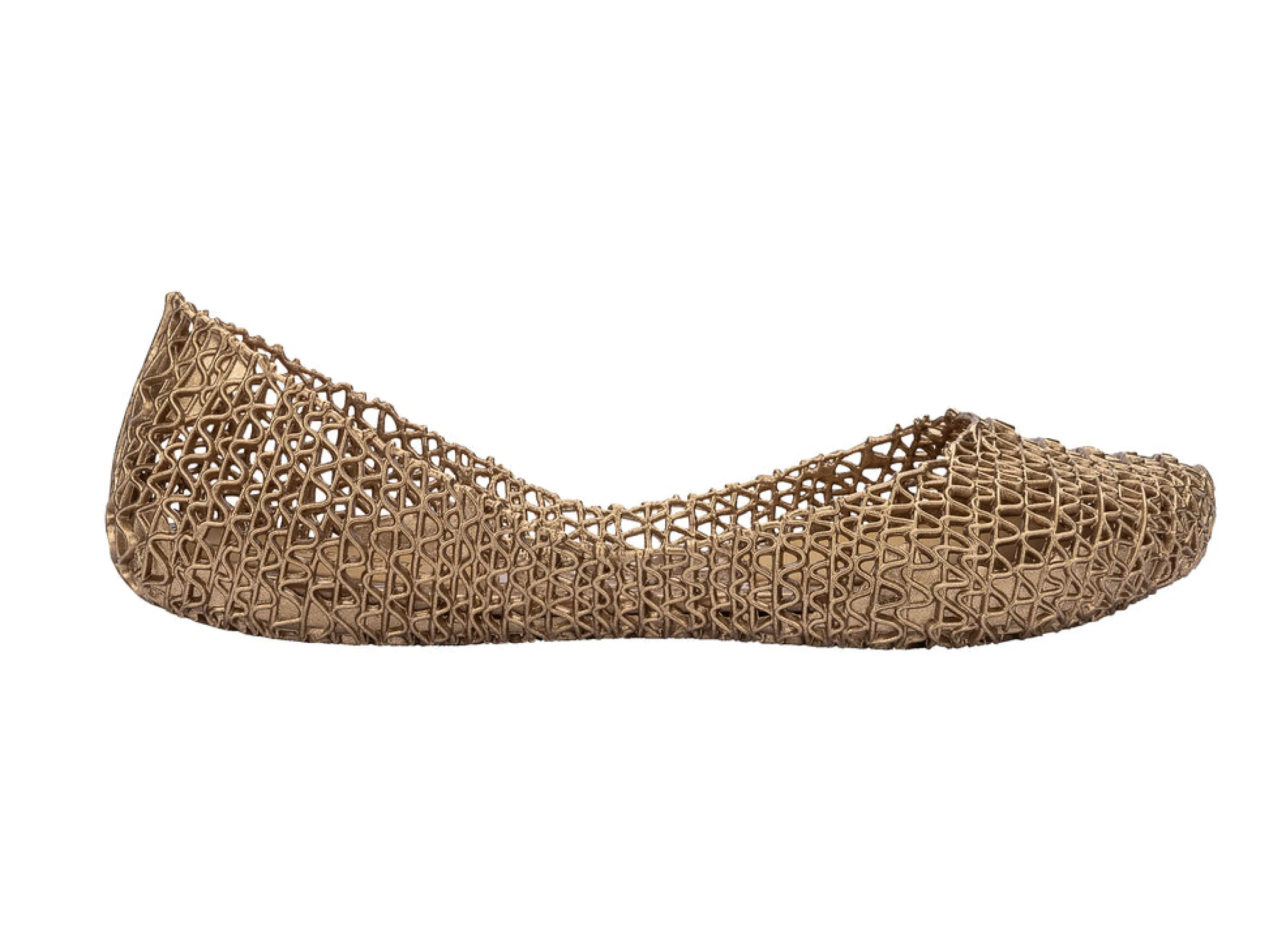 Ballet Flats*Melissa Campana Metallic Gold