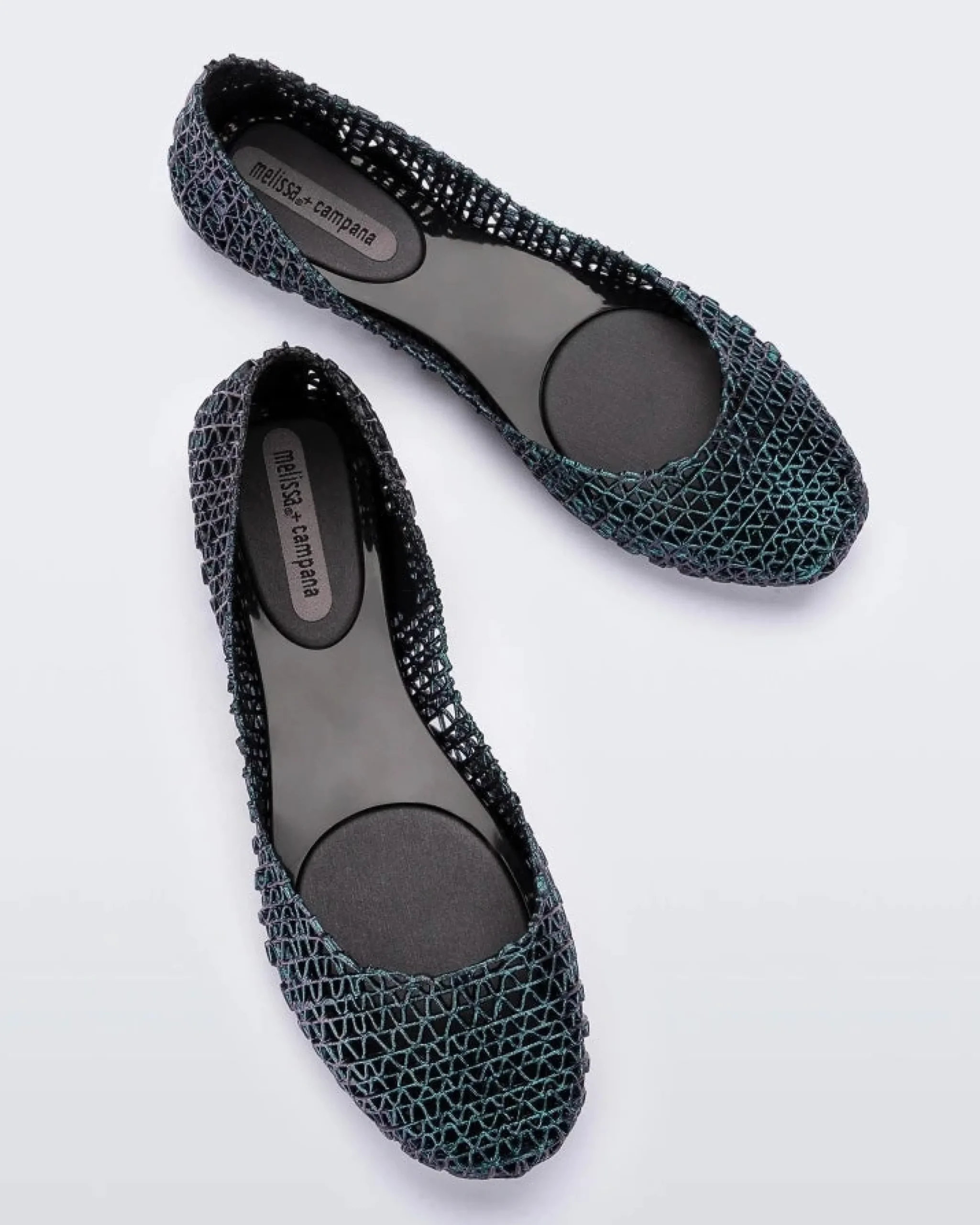 Ballet Flats*Melissa Campana Black Multicolor