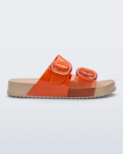 Slides*Melissa Cozy Beige/Orange