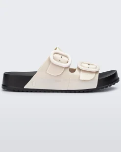 Slides*Melissa Cozy Black/Beige