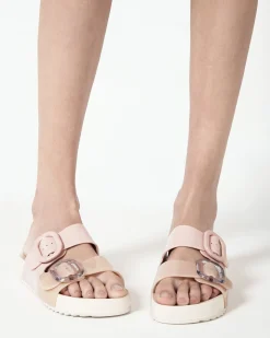 Slides*Melissa Cozy Beige/Pink