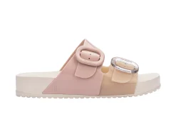 Slides*Melissa Cozy Beige/Pink