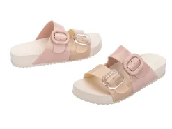 Slides*Melissa Cozy Beige/Pink