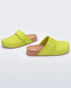 Slides*Melissa Cozy Clog Green/Brown