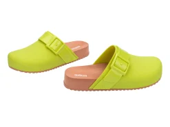 Slides*Melissa Cozy Clog Green/Brown