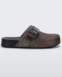 Clogs*Melissa Cozy Clog Mixed Glitter/Black