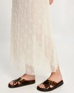 Slides*Melissa Cozy Cross Dark Brown