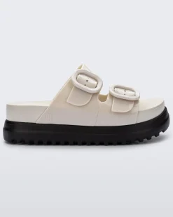 Slides|Platform*Melissa Cozy Platform Beige/Black