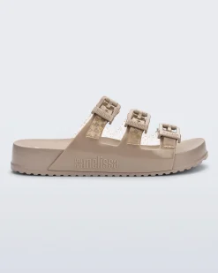 Slides*Melissa Cozy Stripes Beige