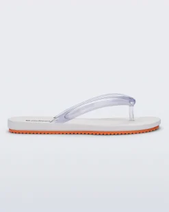 Flip Flops*Melissa Flip Flop Airflow White/Orange