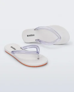 Flip Flops*Melissa Flip Flop Airflow White/Orange