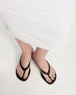 Flip Flops|Heels*Melissa Flip Flop Kitten Heel Clear Black