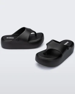 Flip Flops|Platform*Melissa Free Platform Thong Black