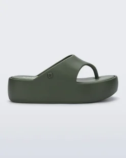 Flip Flops|Platform*Melissa Free Platform Thong Green