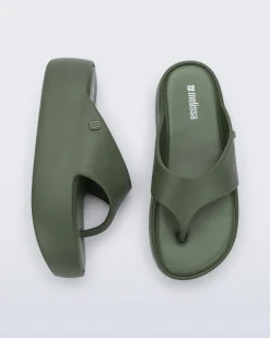 Flip Flops|Platform*Melissa Free Platform Thong Green
