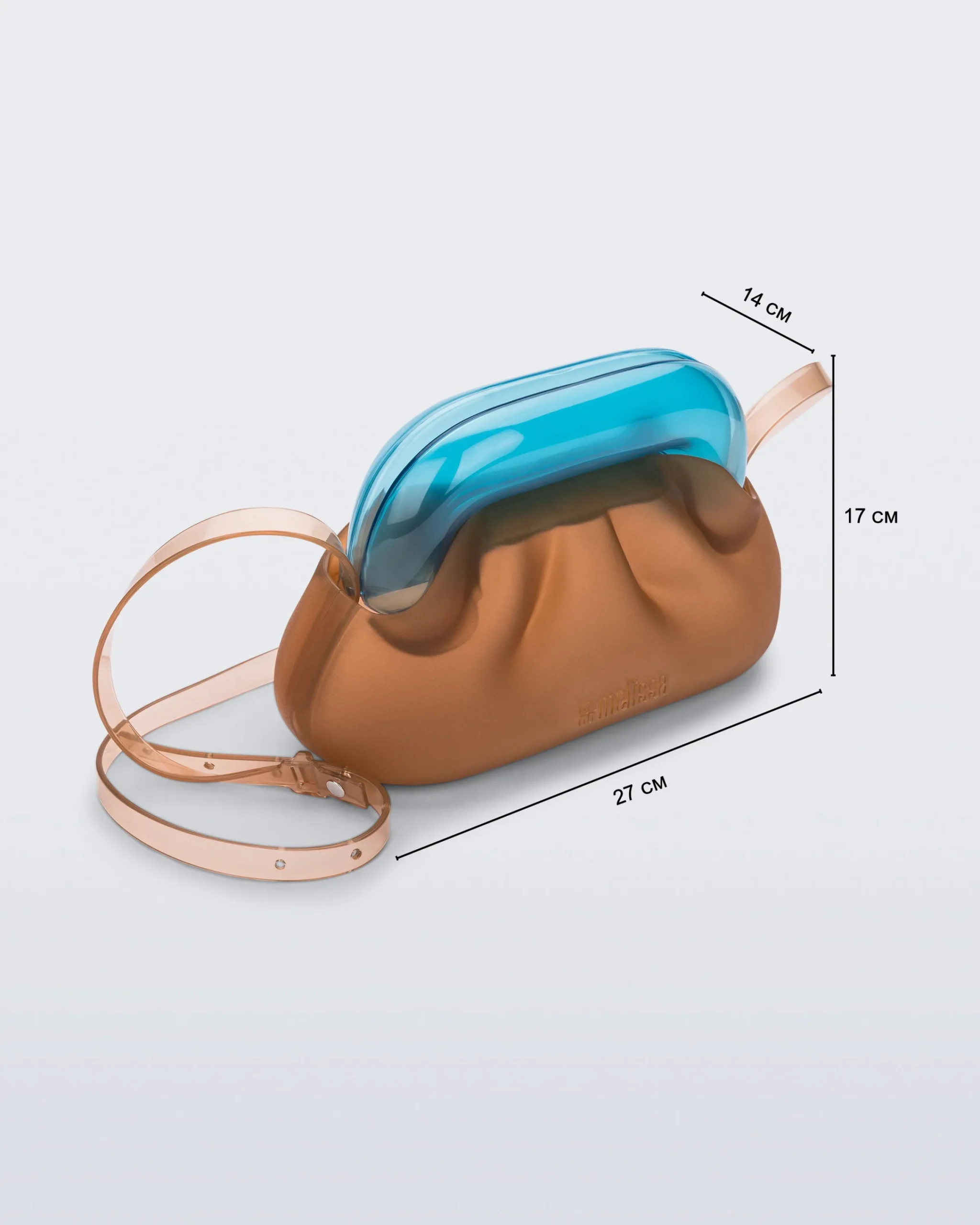 Handbags*Melissa Glass Bag Orange/Blue