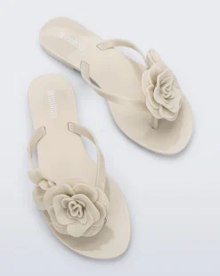 Flip Flops*Melissa Harmonic Petals Beige