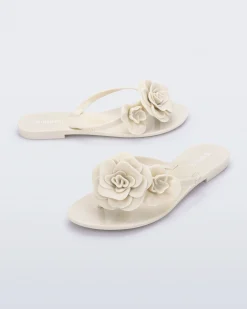 Flip Flops*Melissa Harmonic Petals Beige