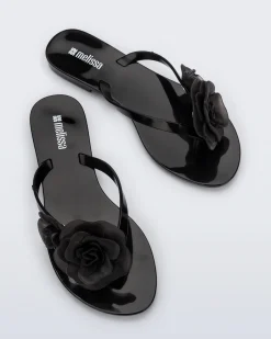 Flip Flops*Melissa Harmonic Petals Black