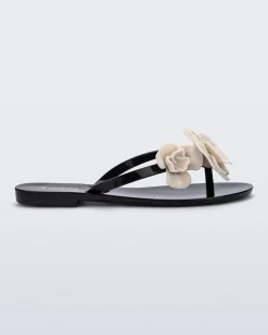 Flip Flops*Melissa Harmonic Petals Black/Beige