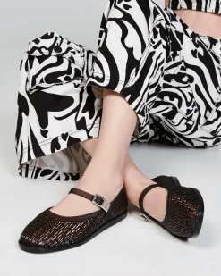 Ballet Flats*Melissa Harper Clear Black