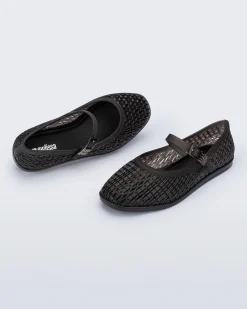 Ballet Flats*Melissa Harper Clear Black