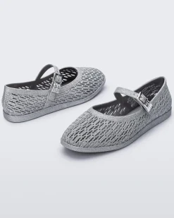 Ballet Flats*Melissa Harper Glitter Silver