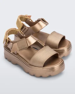 Platform|Sandals*Melissa Kick Off Sandal Gold