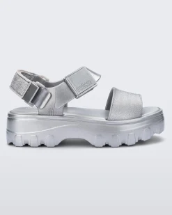 Platform|Sandals*Melissa Kick Off Sandal Silver