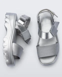 Platform|Sandals*Melissa Kick Off Sandal Silver