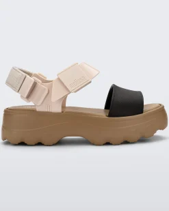 Ankle Strap|Platform*Melissa Kick Off Sandal Beige/Black