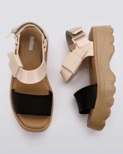 Ankle Strap|Platform*Melissa Kick Off Sandal Beige/Black