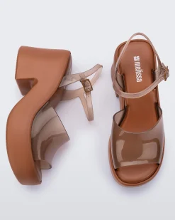 Platform|Sandals*Melissa Lina Clear Brown