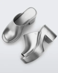 Platforms|Heels*Melissa Mule Hype Light Silver