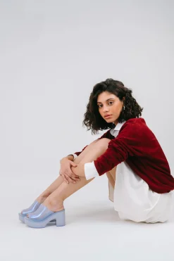 Platforms|Heels*Melissa Mule Hype Pearly Blue