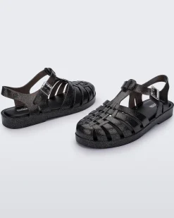 Ankle Strap*Melissa Possession Glitter Black